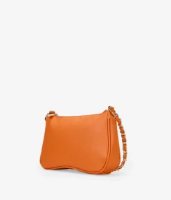 Bosanova Sacs Porté Épaule | Sac Minaudières | Sac à bandoulière orange avec chaîne