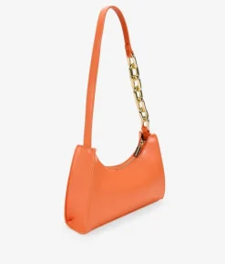 Bosanova Sacs Porté Épaule | Petits Sacs | Sac à bandoulière orange avec chaîne