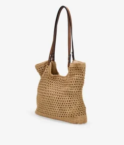 Bosanova Sacs Raphia Et Crochet | Sacs Porté Épaule | Sac à bandoulière toast au crochet