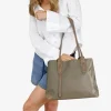 Bosanova Sacs Shopper | Sacs Porté Épaule | Sac à bandoulière zippé en nylon taupe