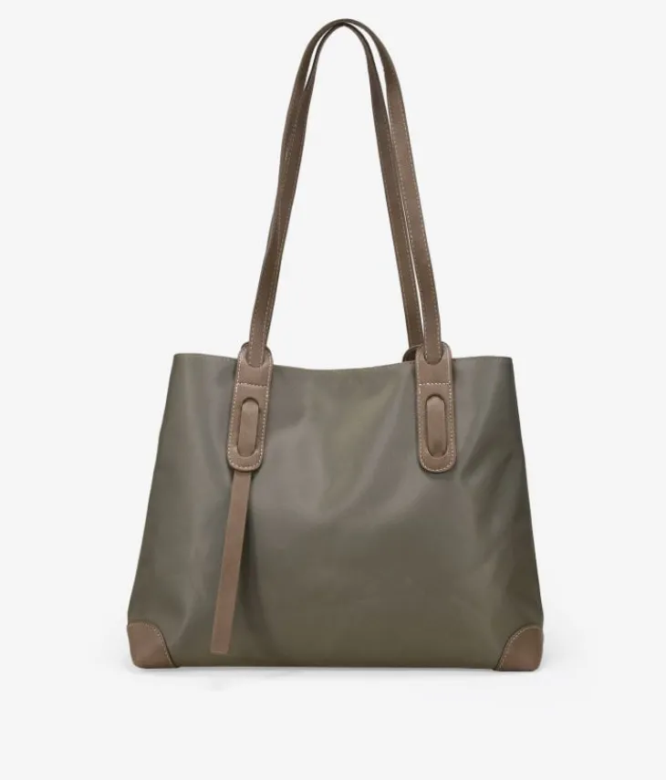 Bosanova Sacs Shopper | Sacs Porté Épaule | Sac à bandoulière zippé en nylon taupe
