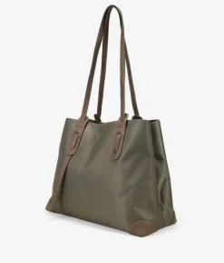 Bosanova Sacs Shopper | Sacs Porté Épaule | Sac à bandoulière zippé en nylon taupe