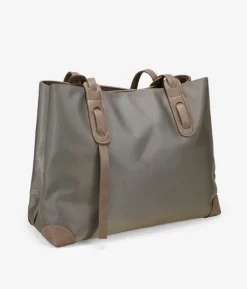 Bosanova Sacs Shopper | Sacs Porté Épaule | Sac à bandoulière zippé en nylon taupe
