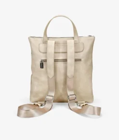 Bosanova Sacs À Dos | Sac à dos beige avec fermetures éclair en métal
