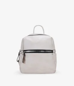Bosanova Sacs À Dos | Sac à dos beige avec grandes fermetures éclair en métal