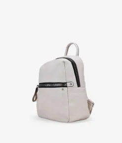 Bosanova Sacs À Dos | Sac à dos beige avec grandes fermetures éclair en métal