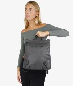 Bosanova Sacs À Dos | Sac à dos gris avec double fermeture éclair
