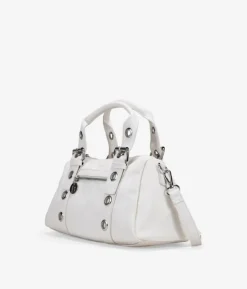 Bosanova Sacs À Bandoulière | Sacs À Main | Sac à main blanc avec boucles et clous ronds
