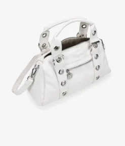 Bosanova Sacs À Bandoulière | Sacs À Main | Sac à main blanc avec boucles et clous ronds