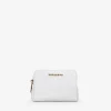 Femme Bosanova Porte-monnaie | Sac à main blanc avec fermeture éclair et logo