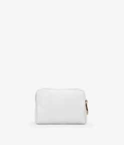 Femme Bosanova Porte-monnaie | Sac à main blanc avec fermeture éclair et logo