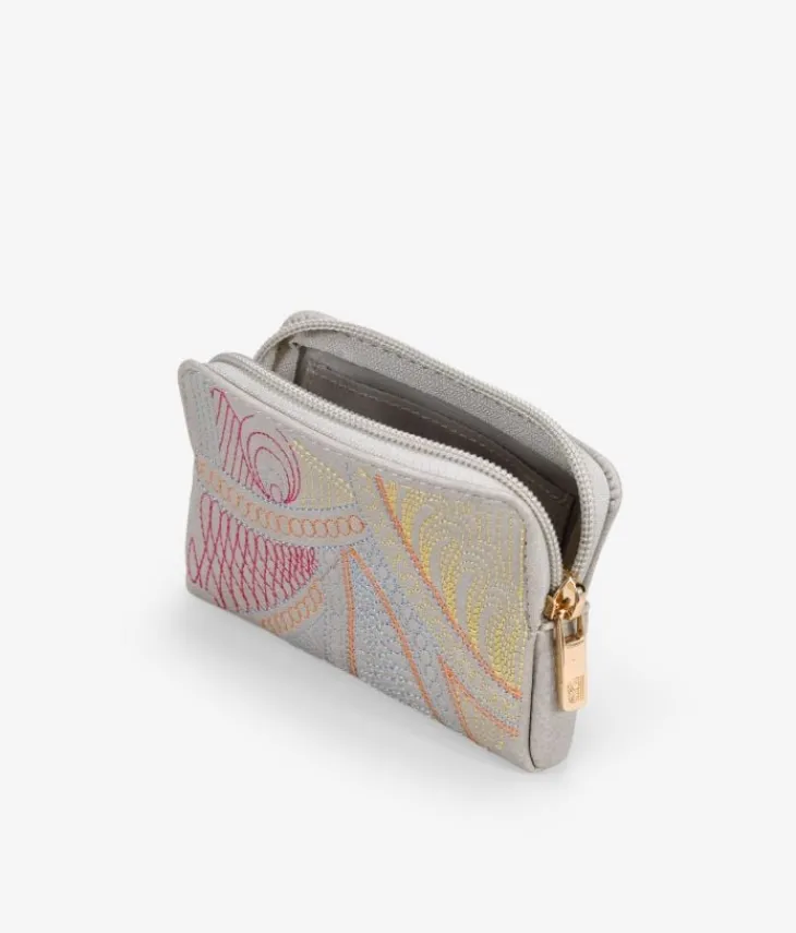 Femme Bosanova Porte-monnaie | Sac à main couleur pierre avec détails brodés
