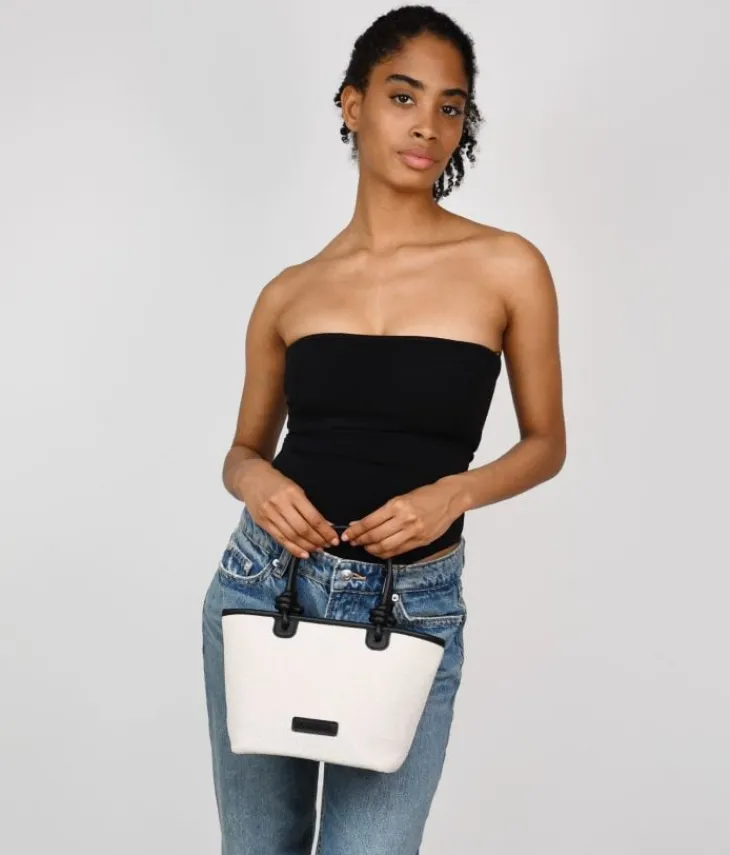 Bosanova Sacs À Bandoulière | Petits Sacs | Sac à main en toile beige avec fermeture éclair