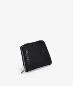 Femme Bosanova Porte-monnaie | Sac à main noir avec gravure imprimé animalier