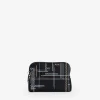 Femme Bosanova Porte-monnaie | Sac à main noir souple avec surpiqûres et fermeture éclair