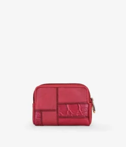 Femme Bosanova Porte-monnaie | Portefeuilles | Sac à main rouge doux à imprimé animal