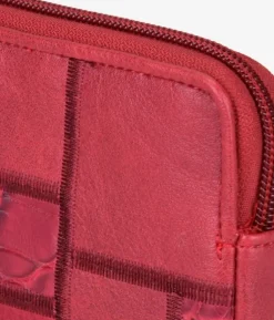 Femme Bosanova Porte-monnaie | Portefeuilles | Sac à main rouge doux à imprimé animal