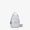 Bosanova Sacs Banane | Petits Sacs | Sac banane argenté croisé sur la poitrine avec fermeture éclair