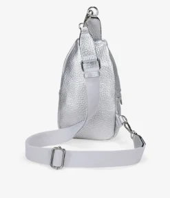 Bosanova Sacs Banane | Petits Sacs | Sac banane argenté croisé sur la poitrine avec fermeture éclair