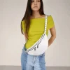 Bosanova Sacs Banane | Sac banane blanc avec fermetures éclair et anneaux métalliques