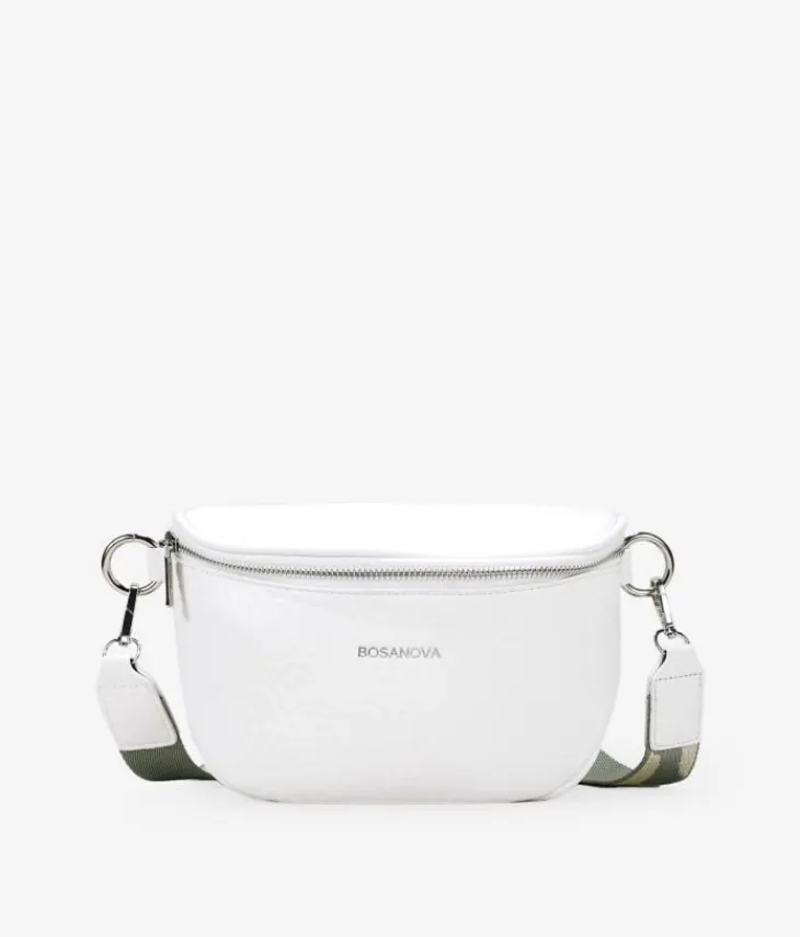 Bosanova Sacs Banane | Sac banane blanc avec fermeture éclair et large poignée