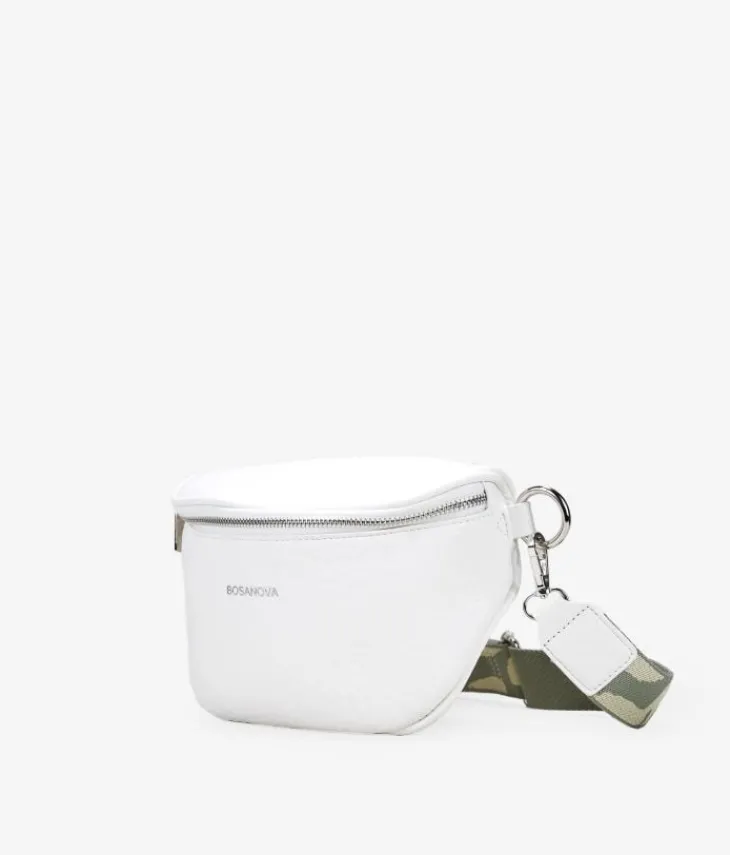 Bosanova Sacs Banane | Sac banane blanc avec fermeture éclair et large poignée