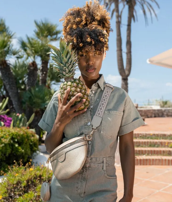 Bosanova Sacs Banane | Sac banane doré avec poche amovible