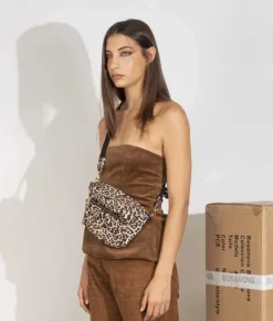 Bosanova Sacs Banane | Sac banane léopard en nylon avec fermeture éclair
