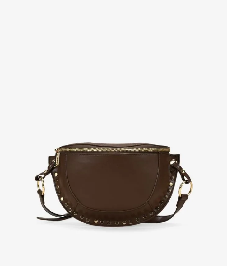Bosanova Sacs À Bandoulière | Sacs Banane | Sac banane marron avec clous ronds