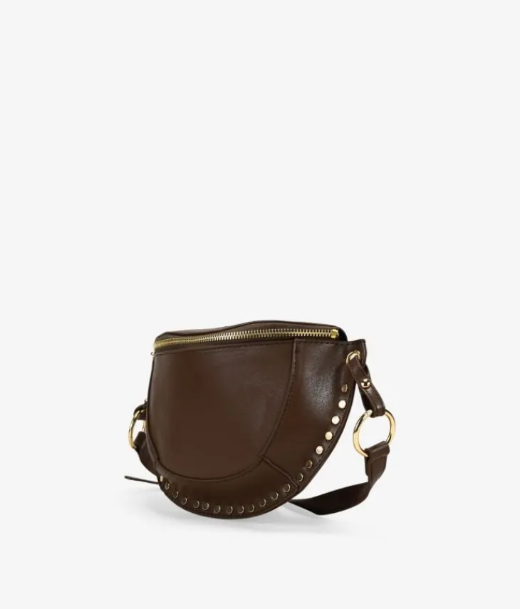 Bosanova Sacs À Bandoulière | Sacs Banane | Sac banane marron avec clous ronds