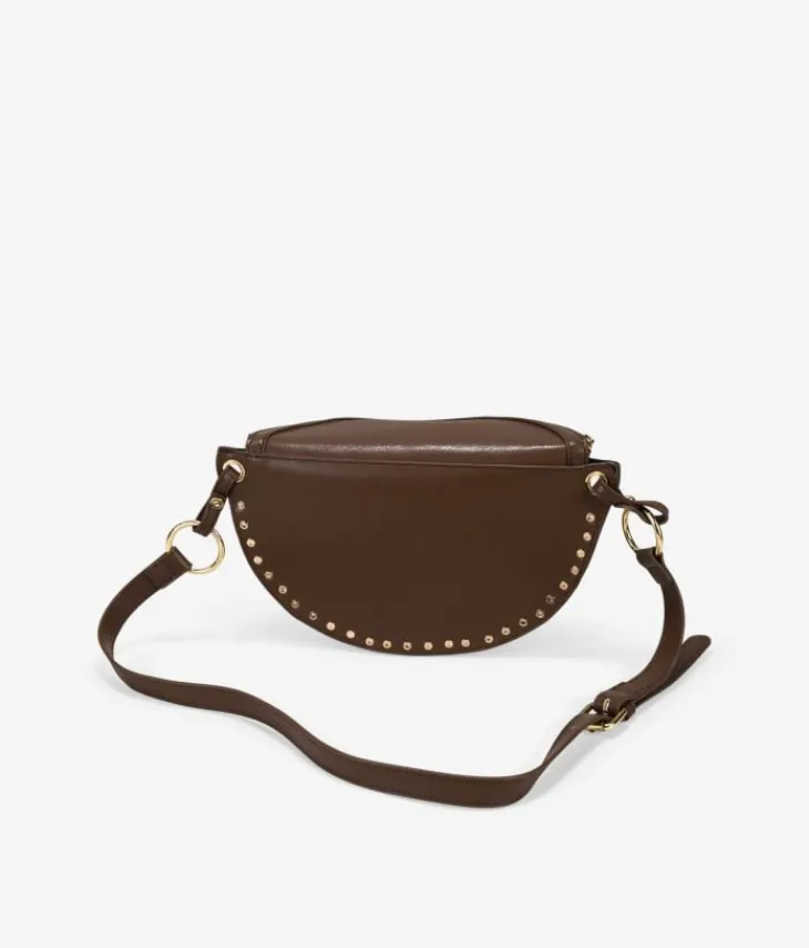 Bosanova Sacs À Bandoulière | Sacs Banane | Sac banane marron avec clous ronds