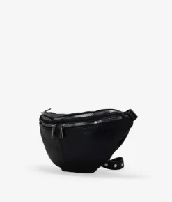 Bosanova Sacs Banane | Sac banane noir avec fermetures éclair et anneaux métalliques