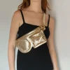 Bosanova Sacs Banane | Sac banane plat doré avec poches
