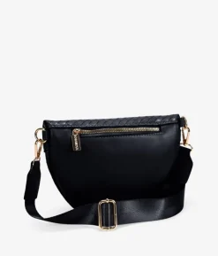 Bosanova Sacs Banane | Sac banane tressé noir avec anse en coton