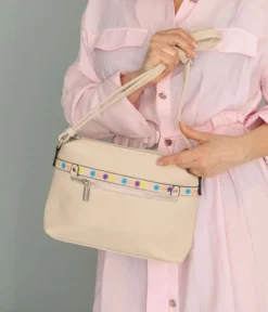 Bosanova Sacs À Bandoulière | Sac bandoulière beige à double zip