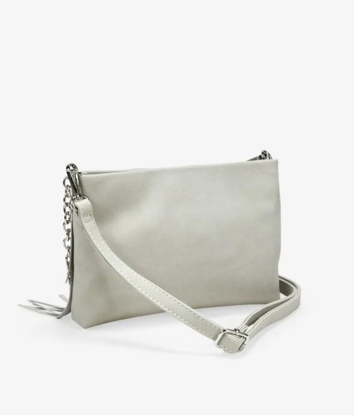 Bosanova Sacs À Bandoulière | Sacs Porté Épaule | Sac bandoulière beige à franges et chaîne
