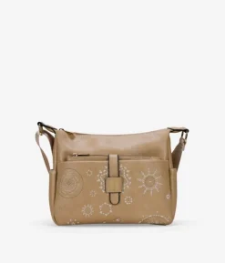 Bosanova Sacs À Bandoulière | Sac bandoulière beige avec broderie et sac à main
