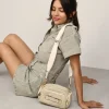 Bosanova Petits Sacs | Sac bandoulière beige avec poches et fermeture éclair