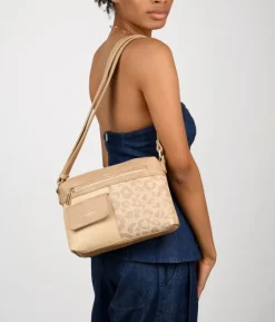 Bosanova Sacs À Bandoulière | Sac bandoulière beige avec poches et double fermeture éclair