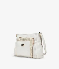 Bosanova Sacs À Bandoulière | Sac bandoulière beige avec fermeture éclair