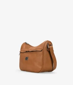 Bosanova Sacs À Bandoulière | Sac bandoulière beige avec poche avant et logo