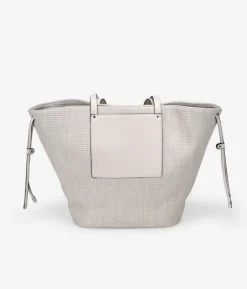 Bosanova Sacs Shopper | Sacs Porté Épaule | Sac bandoulière beige avec clous métalliques
