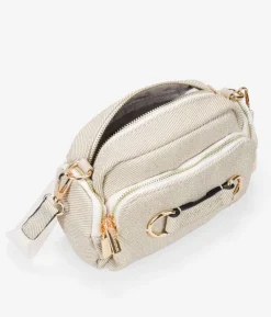 Bosanova Petits Sacs | Sac bandoulière beige avec poches et fermeture éclair