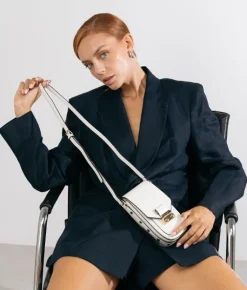 Bosanova Sacs À Bandoulière | Petits Sacs | Sac bandoulière blanc pour téléphone portable avec porte-cartes