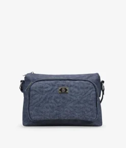Bosanova Sacs À Bandoulière | Sac bandoulière bleu avec coutures et fermeture éclair
