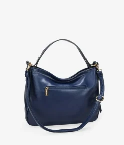 Bosanova Sacs Raphia Et Crochet | Sacs Porté Épaule | Sac bandoulière bleu avec fermeture éclair