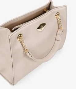 Bosanova Sacs Porté Épaule | Sac bandoulière carré beige avec anses chaîne