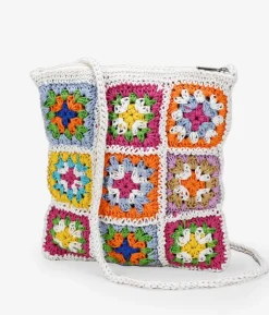 Bosanova Sacs À Bandoulière | Sacs Raphia Et Crochet | Sac bandoulière crochet multicolore