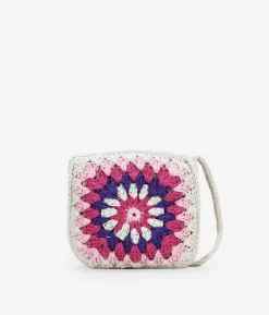 Bosanova Sacs À Bandoulière | Sacs Raphia Et Crochet | Sac bandoulière crochet rose
