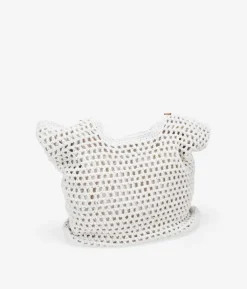Bosanova Sacs Raphia Et Crochet | Sacs Porté Épaule | Sac bandoulière en crochet beige
